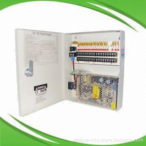 CCTV Box Power Supply with 100 to 240V AC Input 12V DC/10A Output